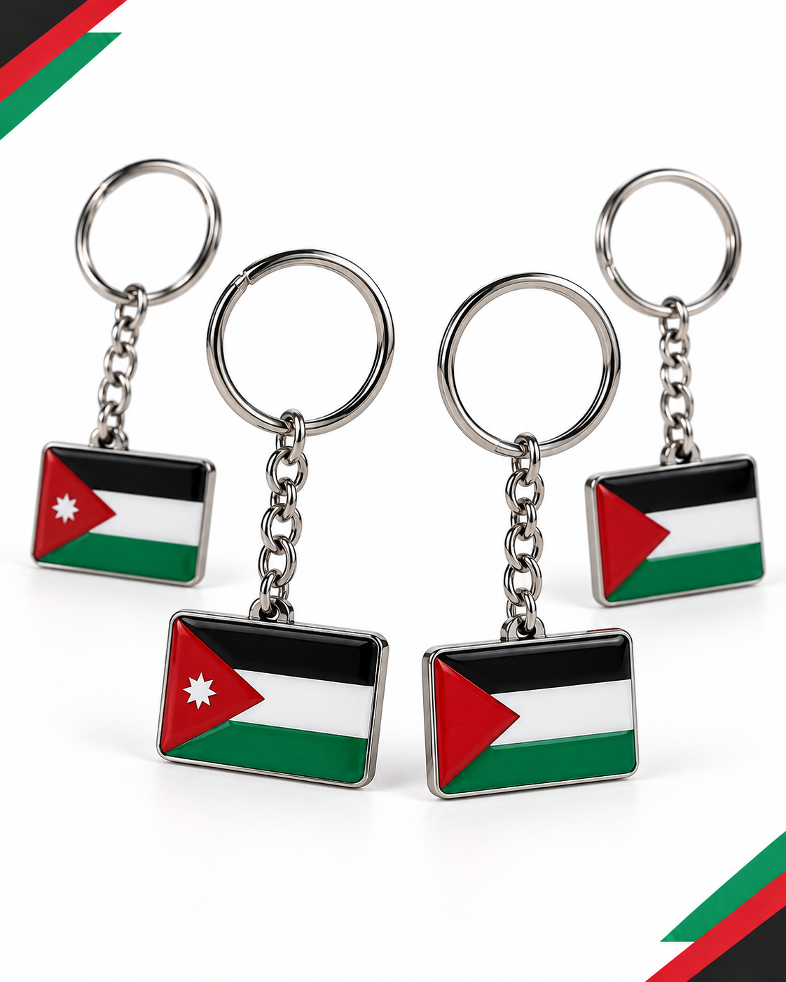ميدالية علم الاردن و فلسطين