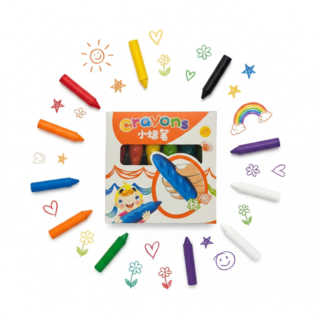 12 Crayons Set for Kids