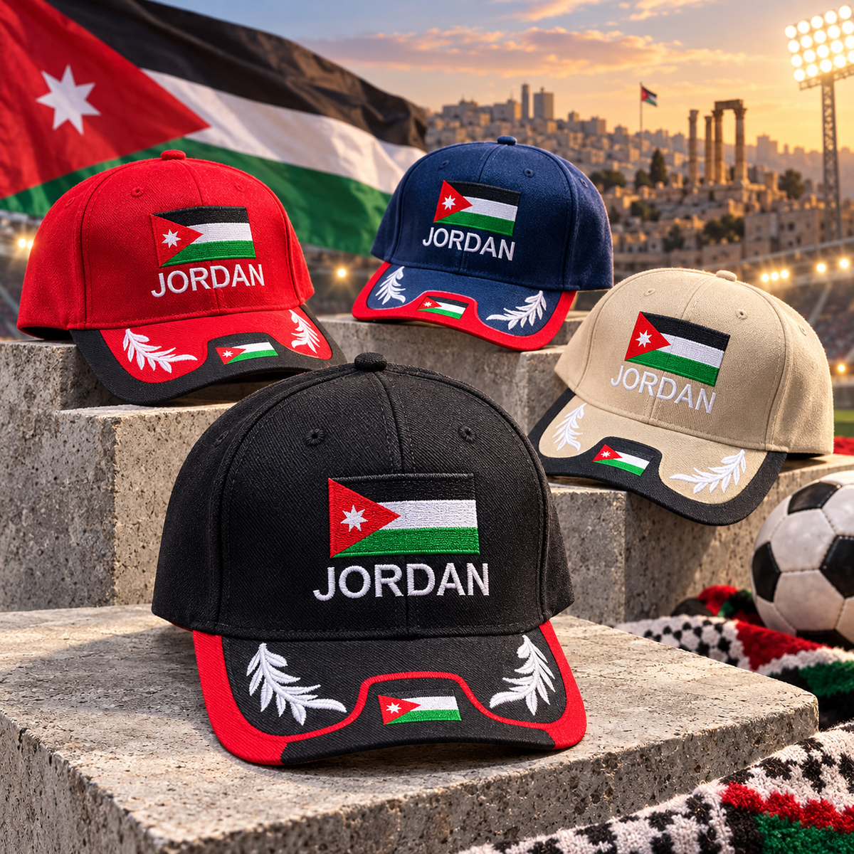 طاقية علم الاردن