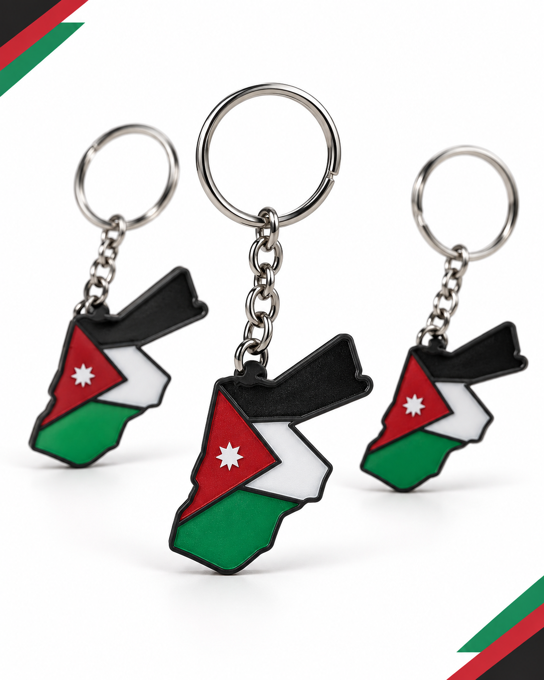 ميدالية علم الاردن على خريطة الاردن